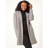 Roman Petite Textured Boucle Coat 10 female