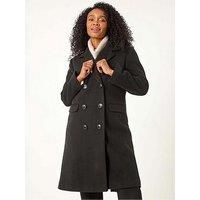 Roman Petite Double Breasted Coat 14 female