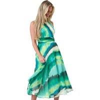 Roman Petite Sleeveless Abstract Print Midi Dress 8 female