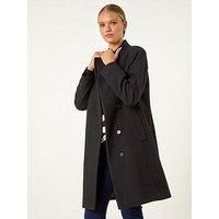 Roman Tailored Funnel Neck Pocket Detail Coat 20 female