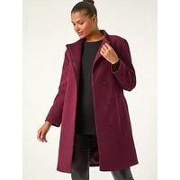 Roman Tailored Funnel Neck Pocket Detail Coat 18 female
