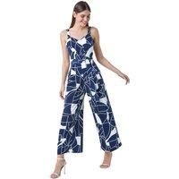 Abstract Print Pocket Jumpsuit