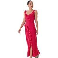 Dusk Fashion Dusk Frill Maxi Dress in Cerise 12 female