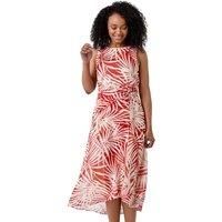 Roman Petite Leaf Midi Wrap Dress 16 female