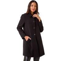 Roman Buttoned Swing Coat 10 female