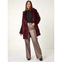 Roman Faux Fur Longline Coat 12 female