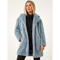 Roman Petite Longline Faux Fur Coat 16 female