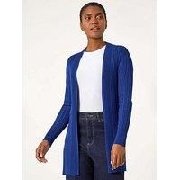 Roman Longline Stretch Ribbed Cardigan 10 female