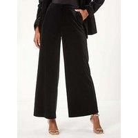 Roman Velvet Wide Leg Pocket Stretch Trouser 14 female