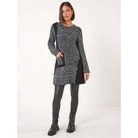 Textured Pocket Detail Longline Jumper For Women UK - Ladies Roman Originals