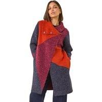 Roman Colour Block Button Collar Knit Cardigan 18 female