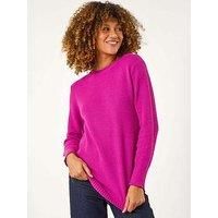 Roman Textured Curved Hem Jumper 14 female