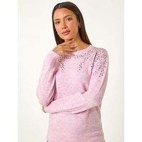 Roman Hotfix Diamante Knit Jumper 18 female