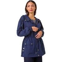 Roman Navy Shower Resistant Rain Jacket - Size 14 14 female