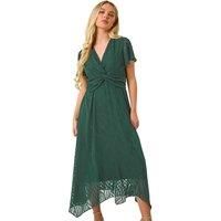 Roman Petite Front Twist Jacquard Dress 18 female