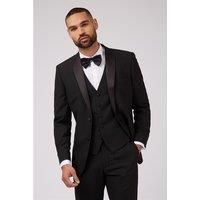 Limehaus Black Notch Lapel Tailored Fit Tuxedo Men's Suit Jacket