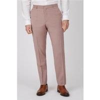 Ted Baker Dusty Pink Sharkskin Slim Fit Men's Trousers