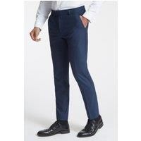 Antique Rogue Slim Fit Navy Blue Texture Men's Trousers by Suit Direct