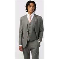 Antique Rogue Slim Fit Grey Texture Men's Suit Jacket
