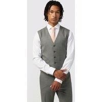 Antique Rogue Slim Fit Grey Texture Waistcoat