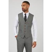 Antique Rogue Slim Fit Grey Texture Waistcoat
