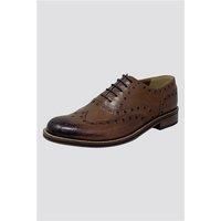 Racing Green Shelby Chocolate Brown Leather Brogue