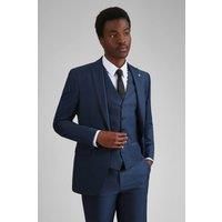 Ted Baker Tai Navy Blue Teal Semi Plain Slim Fit Green Men's Suit Jacket by Suit Direct