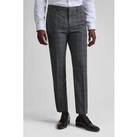 Ted Baker Zion Charcoal Grey Check Slim Men's Trousers