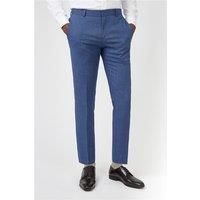 Limehaus Linen Blue Check Men's Trousers