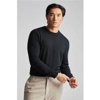 Limehaus Knitted Crew Neck Jumper Black