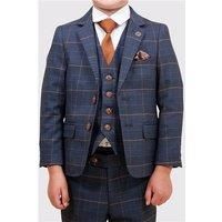Marc Darcy Jenson Children's Navy Blue Three Piece Men's Regular Fit Suit Jacket for boys