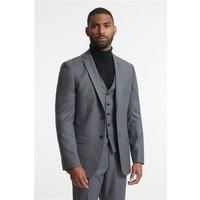 Alexandre of England Mid Grey Flannel Men's Tailored Fit Suit Jacket
