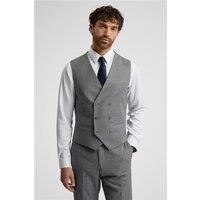 Ted Baker Slim Fit Grey Soft Check Waistcoat by Suit Direct