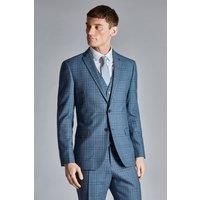 Ted Baker Slim Fit Alder Blue Check Men's Suit Jacket