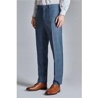 Ted Baker Slim Fit Alder Blue Check Men's Suit Trousers