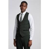 Marc Darcy Slim Fit Bromley Olive Green Waistcoat by Suit Direct