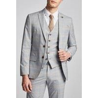 Antique Rogue Slim Fit Pale Putty Check Brown Men's Suit Jacket