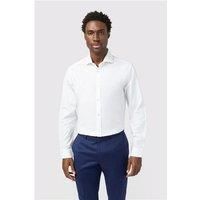 White Alexandre of England Mens Shirt, Long Sleeve, Egyptian Cotton, Tailored Fit by Suit Direct