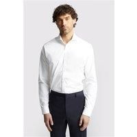 Alexandre White Mens Poplin Shirt, Long Sleeve, Egyptian Cotton, Tailored Fit