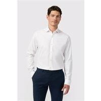 White Alexandre of England Mens Shirt, Long Sleeve, Egyptian Cotton, Tailored Fit by Suit Direct