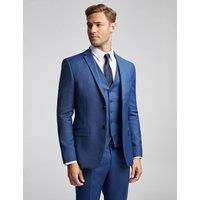 Ted Baker Slim Fit Cobalt Sharkskin Blue Men's Suit Jacket by Suit Direct