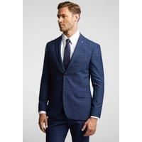 Ted Baker Slim Fit Navy Blue Soft Check Men's Suit Jacket by Suit Direct