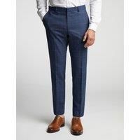 Ted Baker Slim Fit Blue and Mauve Check Men's Suit Trousers