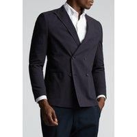 Limehaus Navy Blue Double Breasted Mens Regular Fit Casual Formal Blazer
