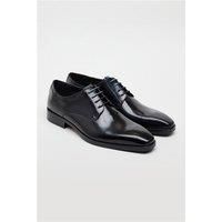 Antique Rogue Tommy Black Leather Derby Shoe by Suit Direct