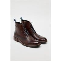 Antique Rogue Billy Brown Leather Capped Boot by Suit Direct