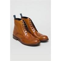 Antique Rogue Winston Tan Brogue Boot by Suit Direct
