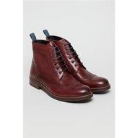 Antique Rogue Winston Burgundy Brogue Boot by Suit Direct