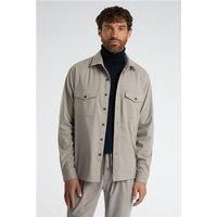 Melka Beige Overshirt With Front Pockets by Suit Direct