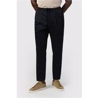 Melka Navy Blue Drawstring Men's Trousers by Suit Direct